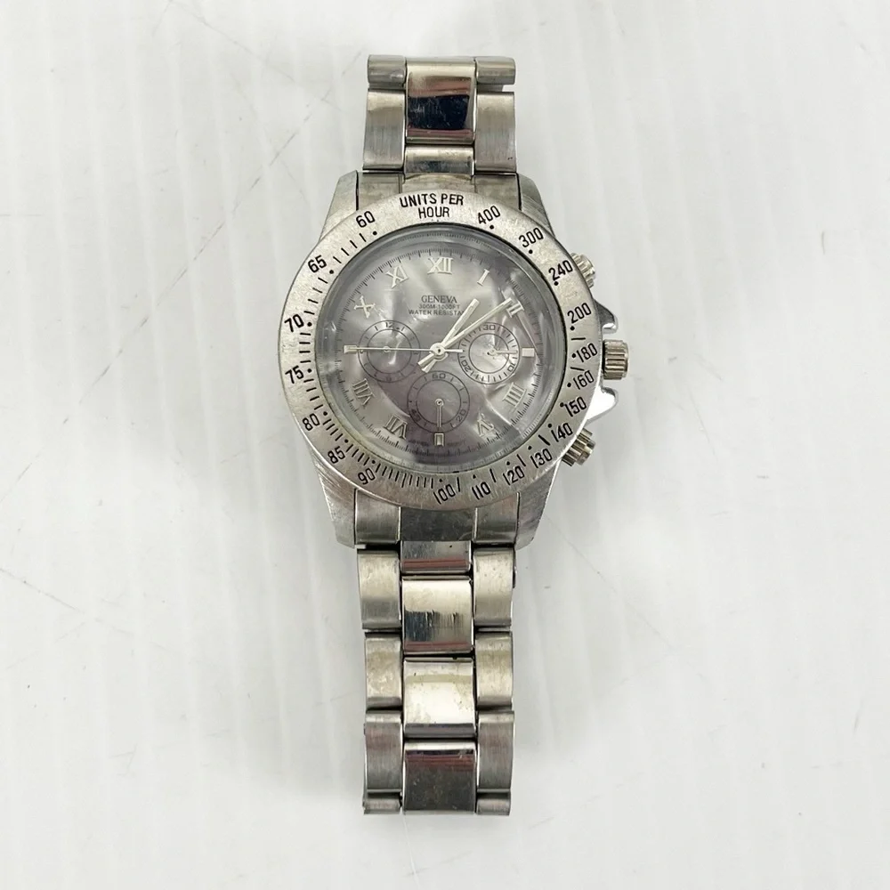 Geneva 1000FT Water Resistant Japan Movt Watch AS IS